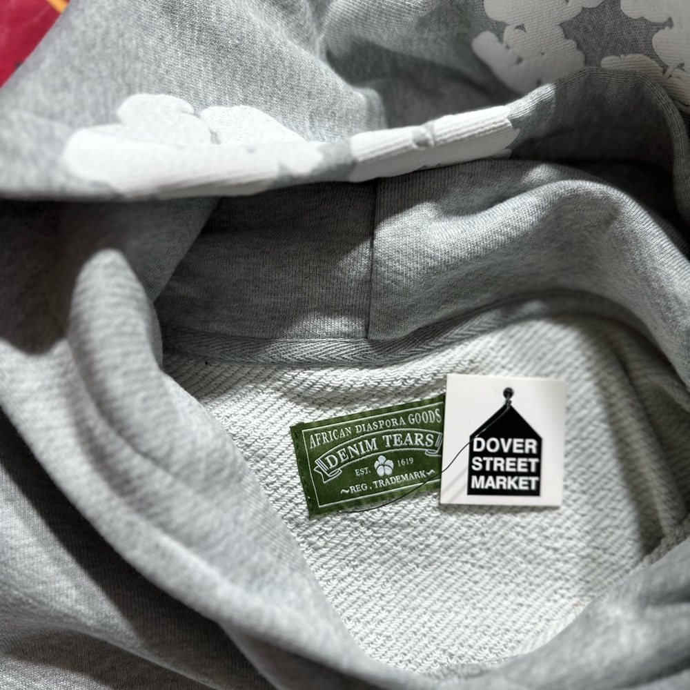 Denim Tears The Cotton Wreath Hoodie βGrayβ - Picture 9 of 9